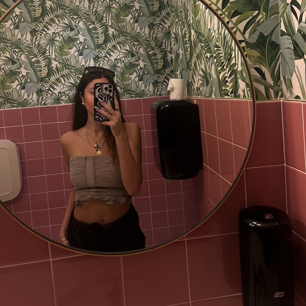 Zara ruffle crop top
